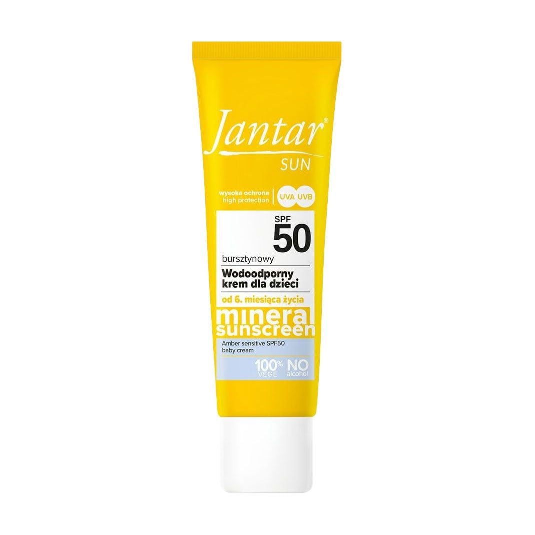 Дитячий водостійкий сонцезахисний крем для тіла Farmona Jantar Sun Mineral Sunscreen SPF 50, 50 мл